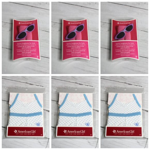 American Girl Brief/Cami Set & Sunglasses Lot Fits 18